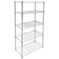 thumbnail image 1 of [US IN STOCK] 5 Tier Adjustable Storage Shelf Metal Storage Rack Wire Shelving Unit Storage Shelves Metal 660Lbs Capacity for Pantry Closet Kitchen Laundry Silver, 1 of 4
