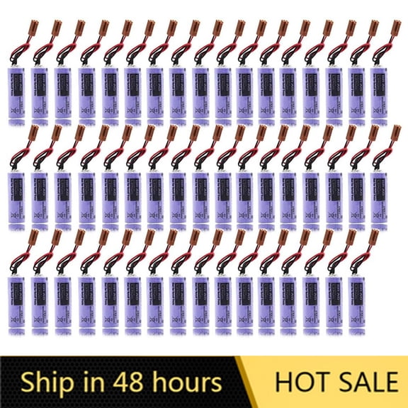 US STOCK (50 Pack) BR-AG Battery BR-AG 3V 1800mah Lithium Battery with Plug for Alarm System