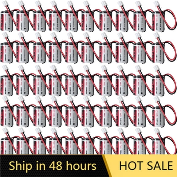 US STOCK 50PCS EVE ER14250 3.6V LS14250 1/2 AA Size 1200mAh Li-ion Battery with White Plug Brand New