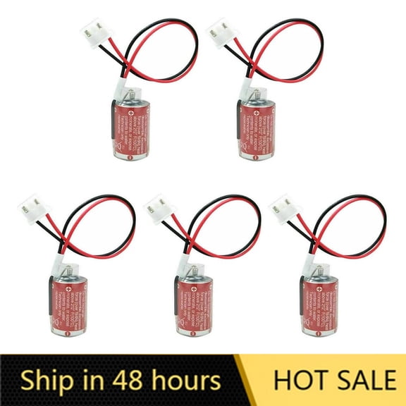 US STOCK  5PCS ER3 Battery for Maxell ER3 3.6V 1100mAh PLC Battery with PM-20BL White Plug Brand New
