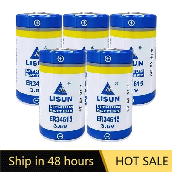 US STOCK 5PCS ER34615 3.6V 19000mAh D Size Lithium Battery for CNC Machine Without Plug