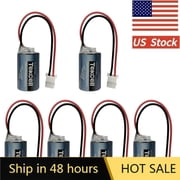 US STOCK 6 Pack For Tekcell SB-AA02 3.6V Li-on Battery 1/2AA 1200mAh LS14250 PLC with Plug Brand new