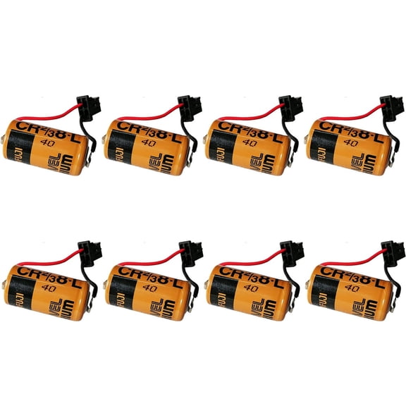 US STOCK CR2/3 8.L 3V Batteries 2000mAh Long-Lasting Power for PLC CNC Spare Battery 8-Pack