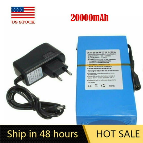 US STOCK DC 122000 20000mAh Powerful DC 12V Rechargeable Li-ion Battery for CCTV Camera Brand New