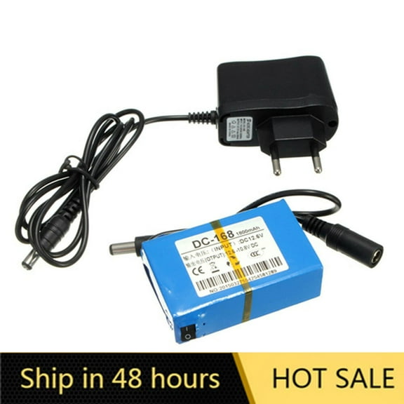US STOCK DC-168 12V 1800mAh Li-ion Rechargeable Super Polymer Battery + Charger Plug Brand New