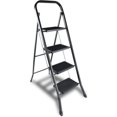 thumbnail image 1 of [US IN STOCK] Step Ladder 4 Step Ladder with Handrails Heavy Duty Steel Sturdy Wide Pedal Lightweight Anti-Slip Portable & Collapsible Stool Folding Ladder Kitchen Step Stool - 350 lbs, 1 of 9