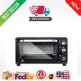 thumbnail image 1 of [US IN STOCK] Toaster Oven , Multi-function Stainless Steel Finish with Timer - Toast - Bake - Broil Settings, Natural Convection - 1200 Watts of Power, Includes Baking Pan and Rack, 1 of 10