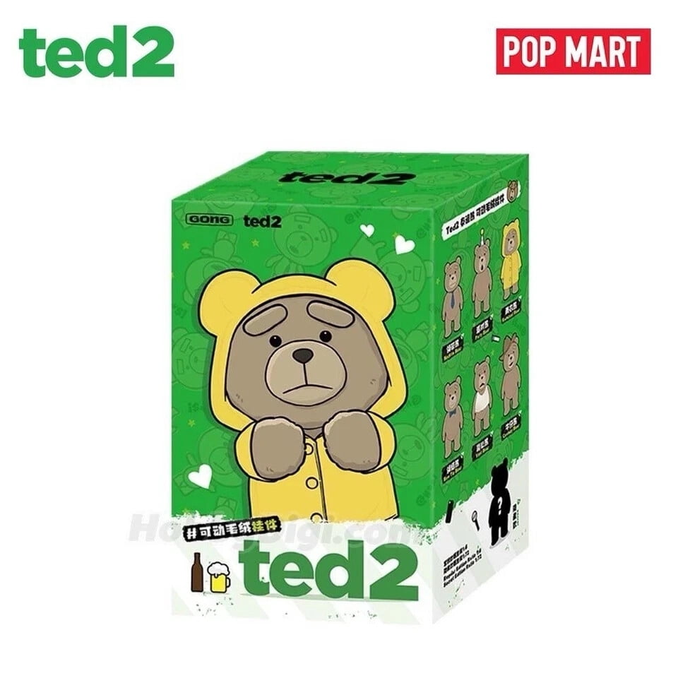 US Seller Pop Mart Ted2 Teddy Bear Action Plush Pendant Assortment Box