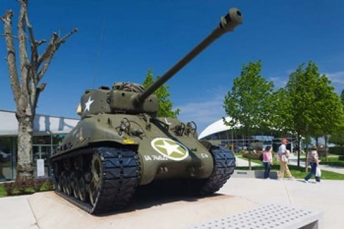 US Sherman tank Airborne Museum Canvas Art - Walter Bibikow DanitaDelimont (28 x 19)