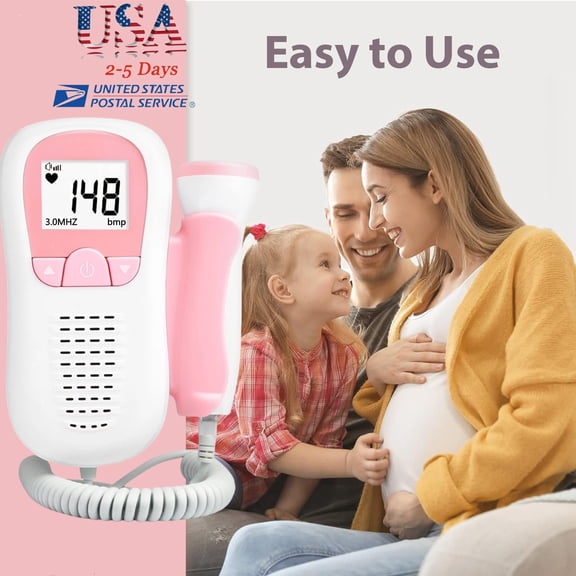 US Shipping Newest Smart Noise-Reducing Childbirth Heart Rate High sensitive Big LCD Accurate Display