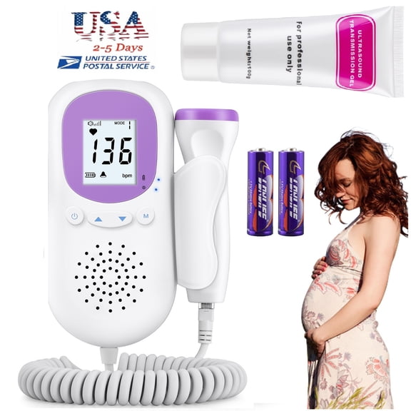 US Shipping Newest Smart Noise-Reducing Childbirth Heart Rate High sensitive Big LCD Accurate Display