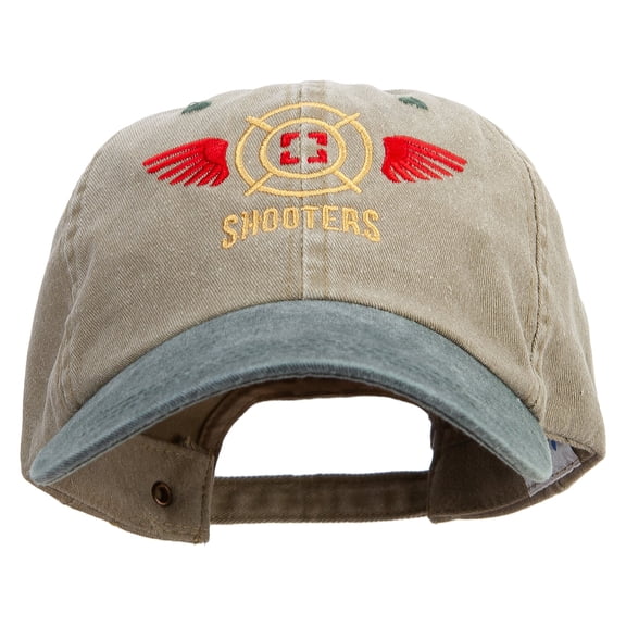 US Shooters Embroidered Pigment Dyed Wash Cap - Khaki Green OSFM