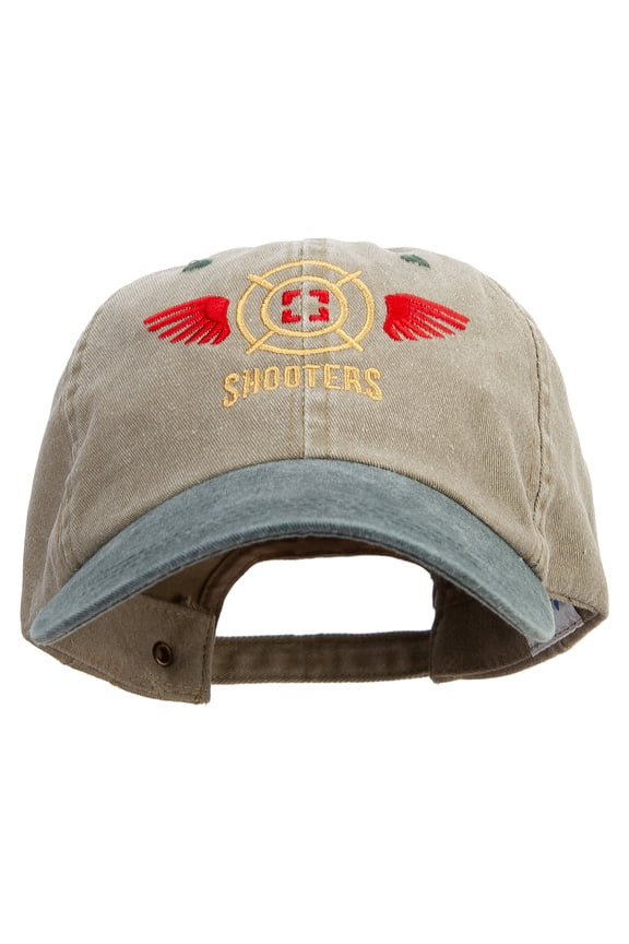 US Shooters Embroidered Pigment Dyed Wash Cap - Khaki Green OSFM
