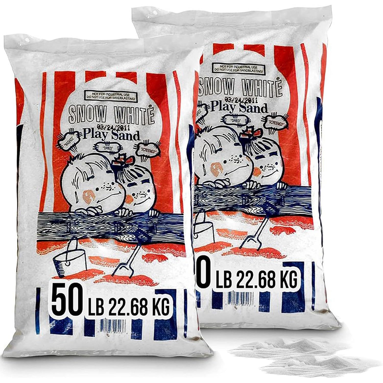 US Silica 50 Pound Bag Snow White Play Sand for Sandboxes and Sand Tables at Parks, Homes, and
