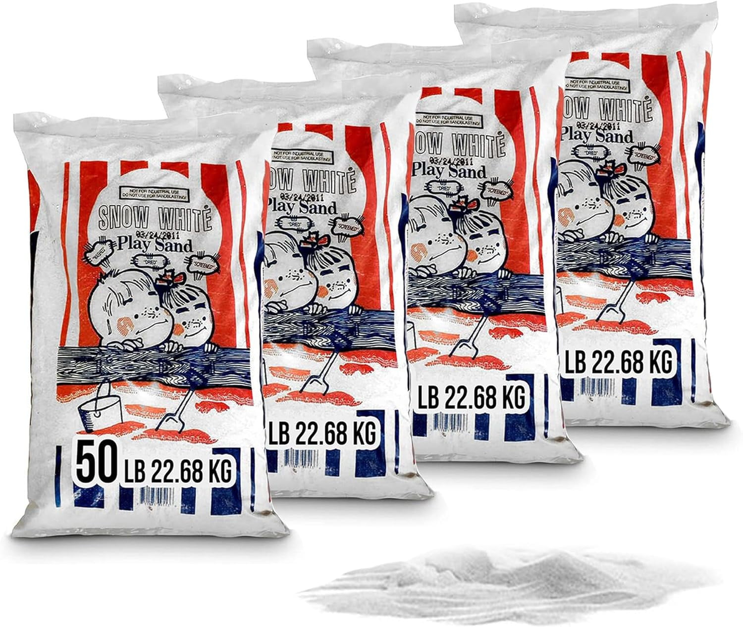 US Silica 50 Pound Bag Snow White Play Sand for Sandboxes and Sand