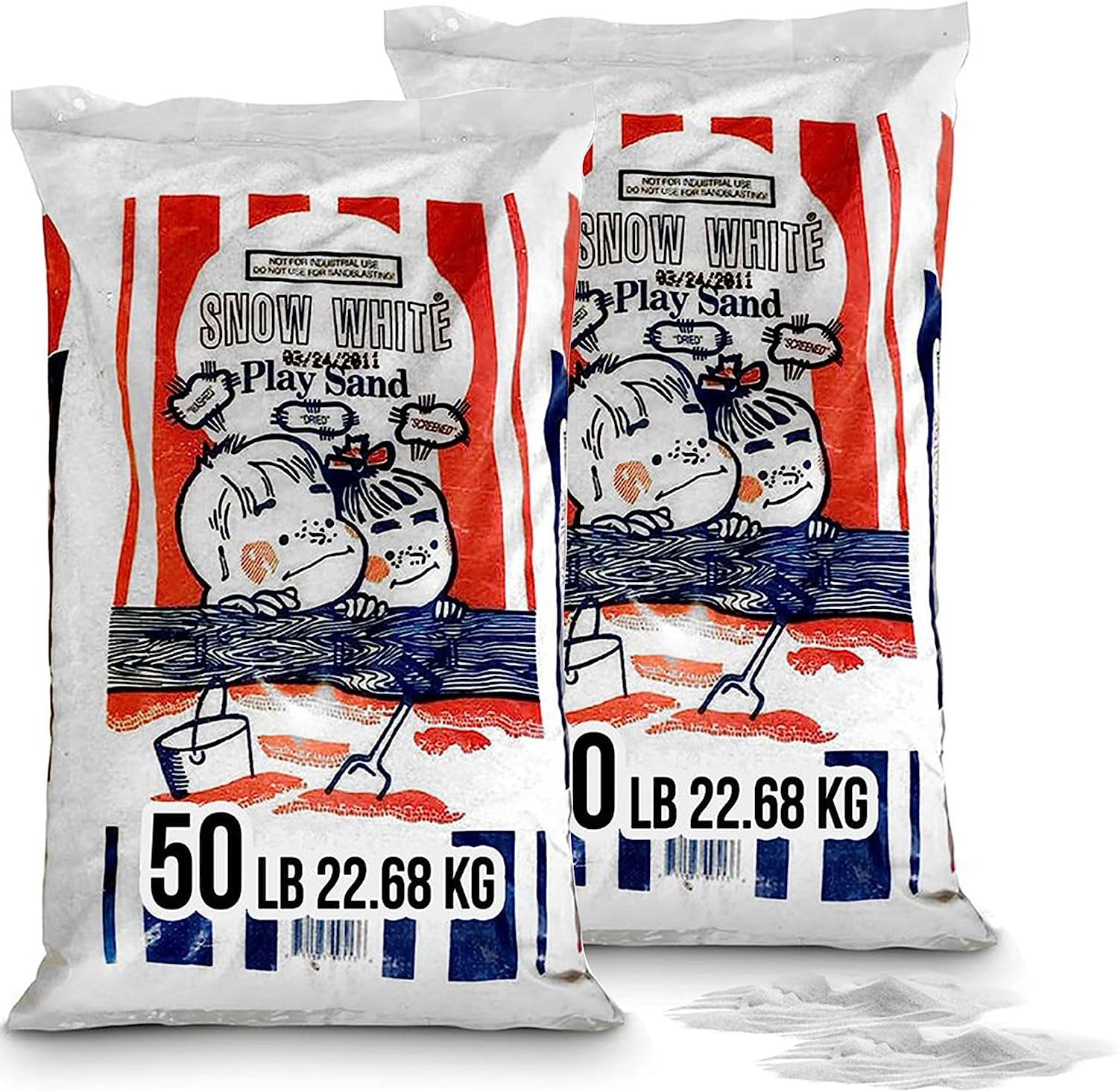 US Silica 50 Pound Bag White Play Sand for Sandboxes and Sand Tables at Parks, Homes, and