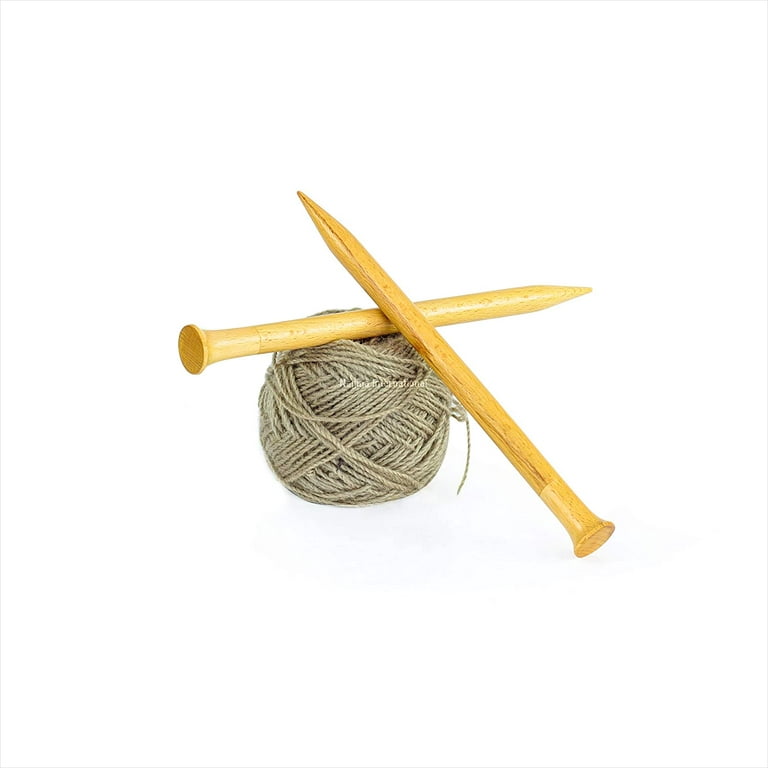 US Size 11 - 10 Rosewood & Maple Crafted Premium Yarn Knitting Needles |  Stitching Accessories & Supplies | Nagina International (8mm, Maple)