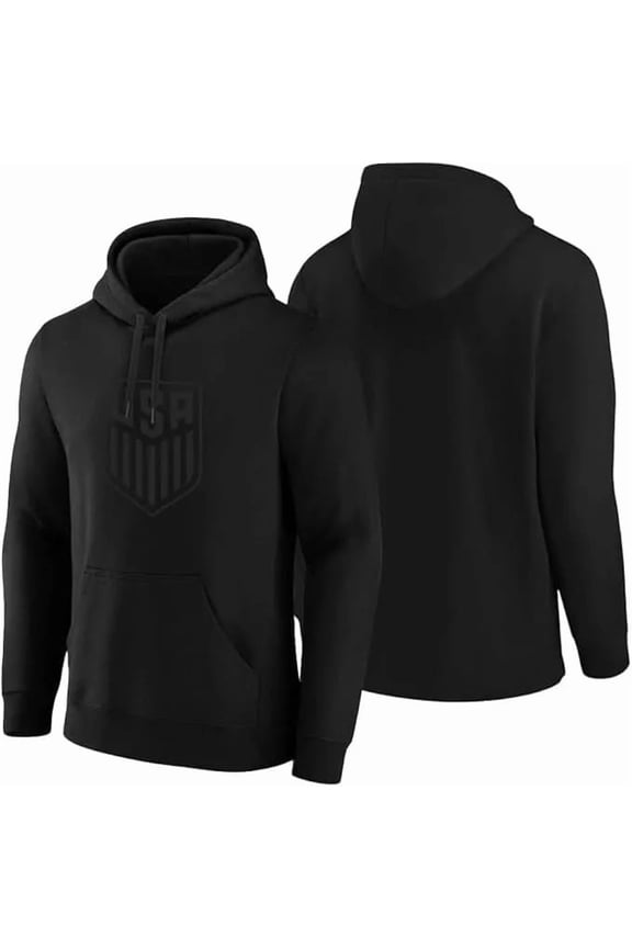 US Soccer Blackout Pullover Hoodie, Cotton Blend, YS-XXL
