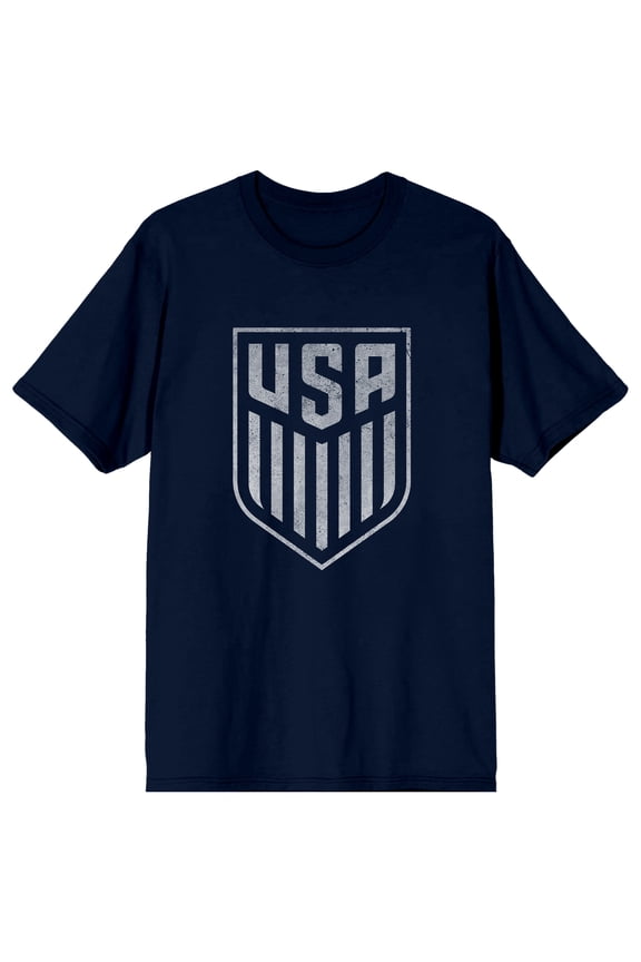 US Soccer Federation Team Logo Men’s Navy Blue Short Sleeve Tee-XS