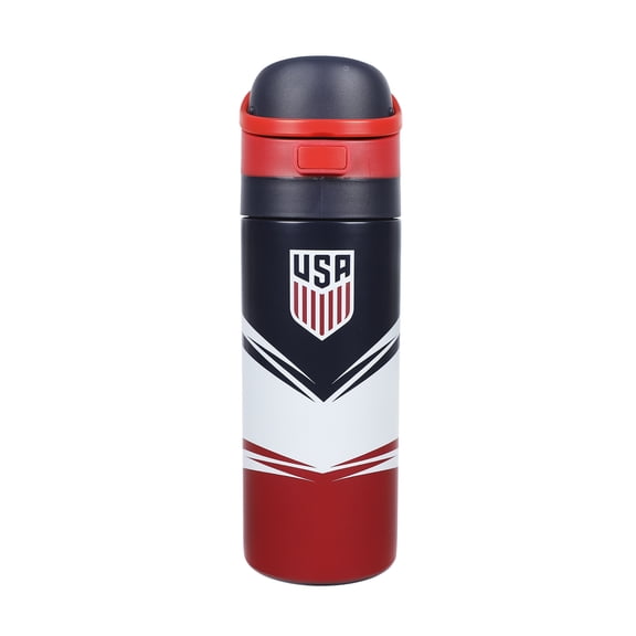 US Soccer Logo Tribal Crest 24 Oz Blue Stainless Steel Water Bottle