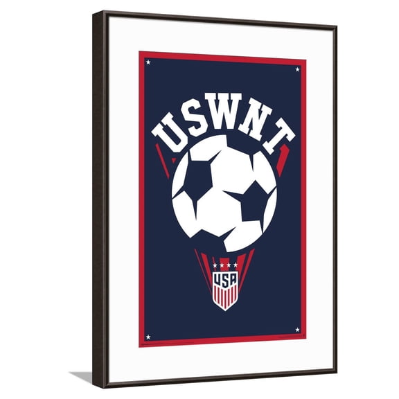 US Soccer - USWNT Logo 25 Canvas Wall Poster, 14.725" x 22.375"