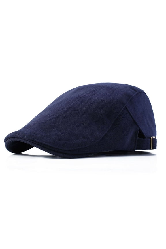 US Solid Cotton Gatsby Cap Men's Ivy Hat Golf Driving Flat Cabbie Newsboy Buckle