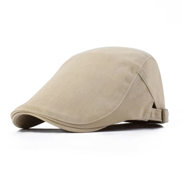 Vintage DONWELL Solid Cotton Gatsby Cap - Unisex Newsboy Hat For Men, Adjustable & Breathable For All Seasons