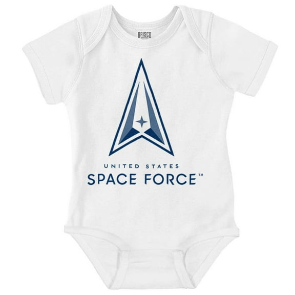 US Space Force Classic Military Logo Romper Boys or Girls Infant Baby Brisco Brands 6M