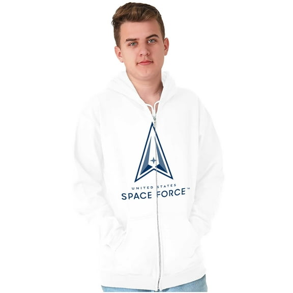 US Space Force Classic Military Logo Unisex Plus Size Zip Hoodie Brisco Brands 5X