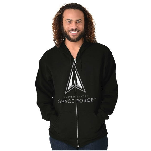 US Space Force Classic Military Logo Zip Up Hoodie Men's Women's Brisco Brands M