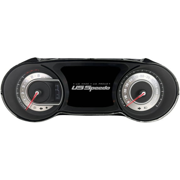 US Speedo Stainless Edition Custom Gauge Face for 2018-2022 Jeep Wrangler JL and Gladiator JT Diesel - SSWRA21JLD