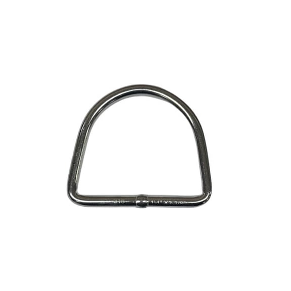 US Stainless Stainless Steel 316 D Ring Welded 6mm x 60mm (1/4" x 2 3/8") Marine Grade Dee
