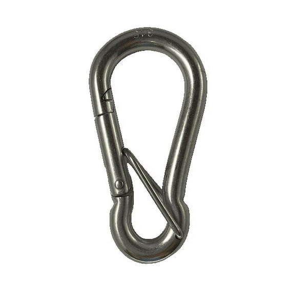 US Stainless Stainless Steel 316 Locking Spring Hook with Safety Latch 3/8" (10mm) Marine Grade