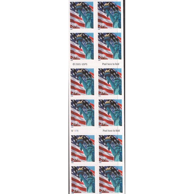 US Stamp 2005 39c Lady Liberty & Flag Booklet of 20 Stamps Scott