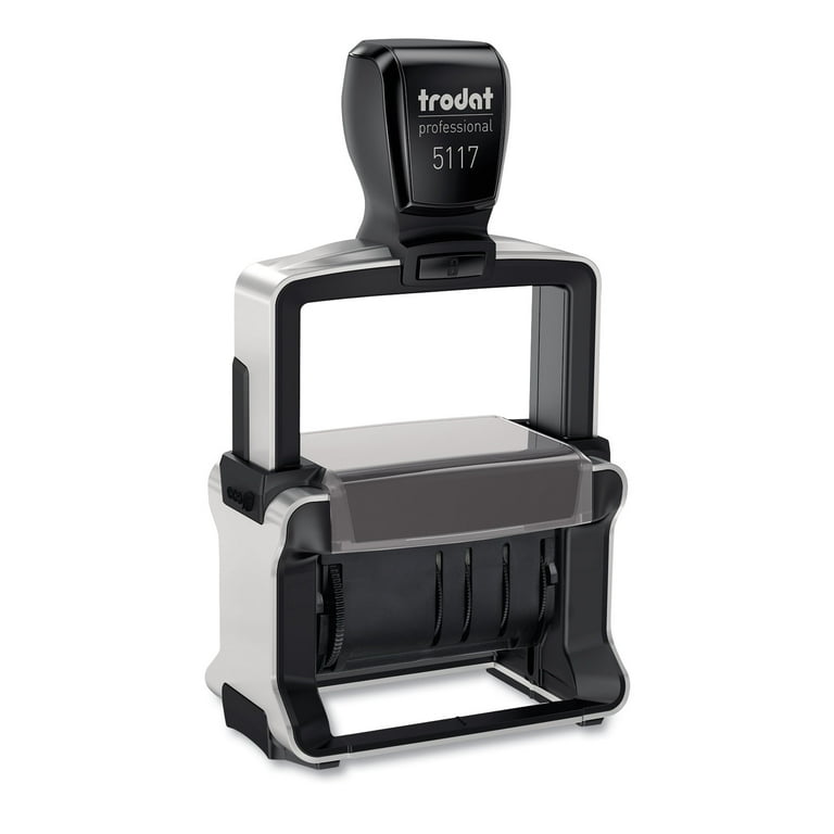 Professional 12-Message Date Stamp, Self-Inking, 2.25 x 0.38, Black Professional 12-Message Date Stamp, Self-Inking, 2.25 x 0.38, Black