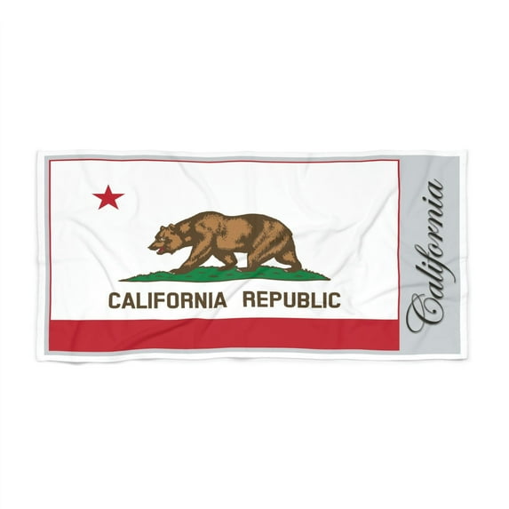 US State California Flag Beach Towel