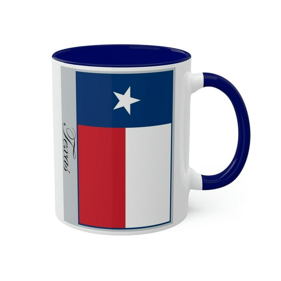 US State Flag Texas Colorfill Blue Mug, 11oz