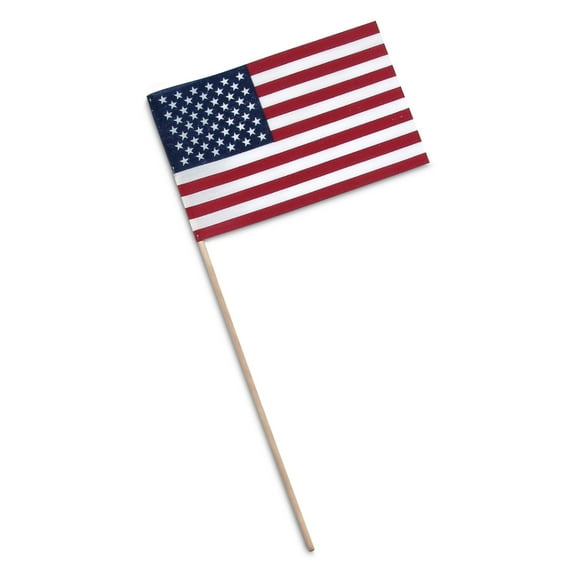 US Stick flag 8" x 12" Economy - Wood Stick - No Spear Tip