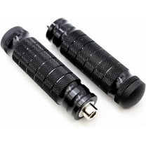 US Stock CNC Universal Motorcycle Racing Bike Foot Pegs Footrests Rearsets Rear Set Footpegs Rest Pedals 8mm Install Bolts, Black, FP-10