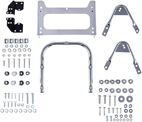 OUMURS Detachable 2-Up Tour Pak Luggage Rack For Harley Touring 1997-2008 – Black