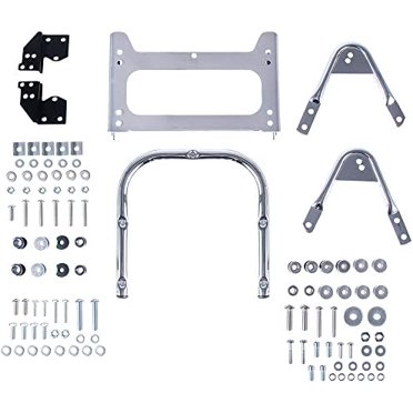 OUMURS Detachable 2-Up Tour Pack Mounting Luggage Rack For Harley Touring 1997-2008 - Black