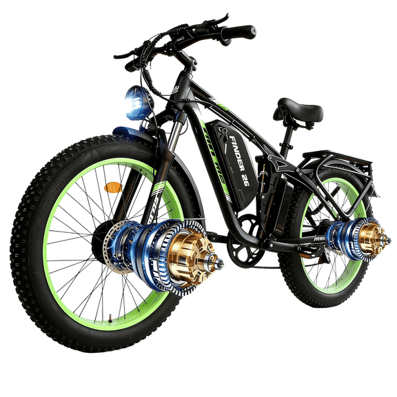(US in Stock) Electric Bike for Adults, Peak 5000W Dual Motor, 26"x4" Fat Tire, 40/46MPH High-Speed Mountain EBike, Hydraulic Brakes, for off-Road Commuting Snow Sand