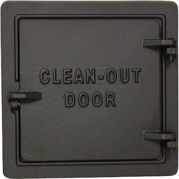 US Stove Cast-Iron Chimney Clean-Out Door - Black, 8 x 8 In, 1 Piece — Residential Use, Standard Application