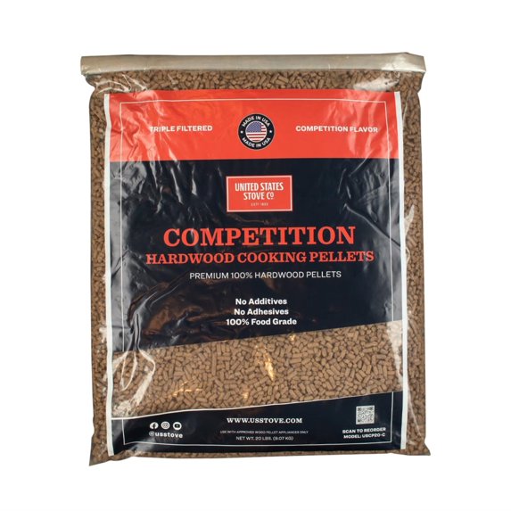 U.S. Stove Company Competition Cooking Pellets, Hardwood BBQ Blend, 20 Lb Bag