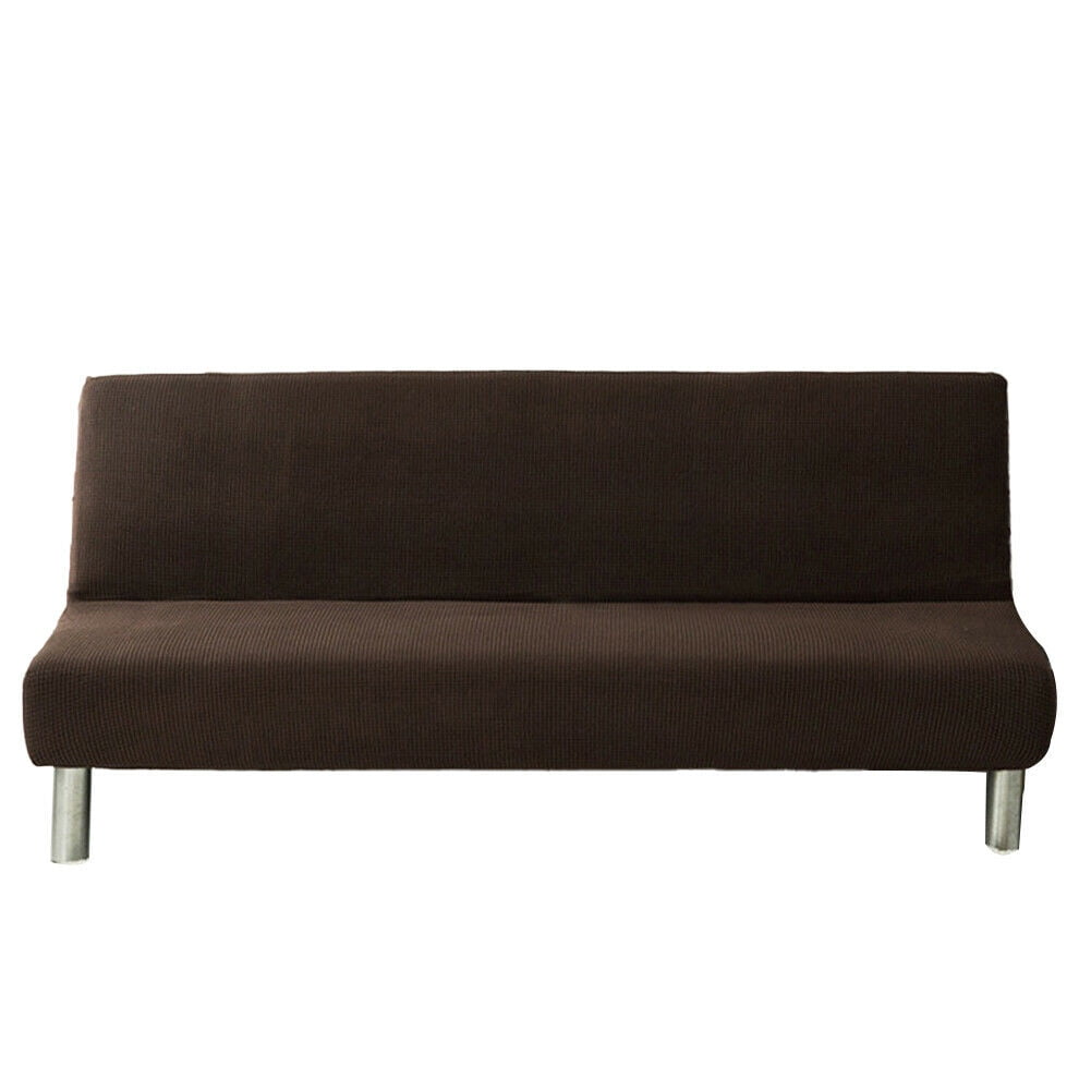 US Stretch Solid Color Futon Slipcover Full Or Queen Size Armless Sofa