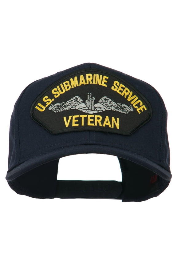 US Submarine Service Veteran Military Patched High Profile Cap - Navy OSFM