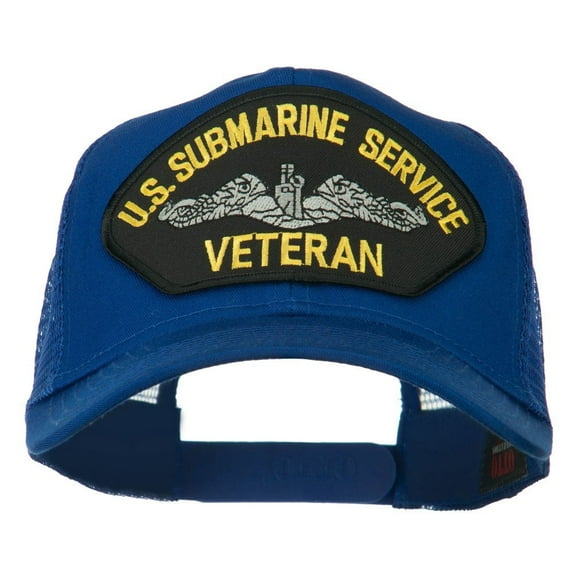 US Submarine Service Veteran Patched Mesh Back Cap - Royal OSFM