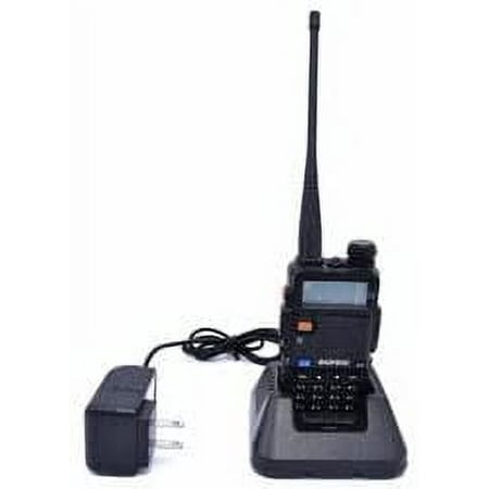 US Survival Solutions GMRS Radio Transmitter - Handheld Radio for Adults, Support Chirp | Two Way Radio with NOAA Weather Receiver & Scan - Rechargeable Long Range Radio, Black