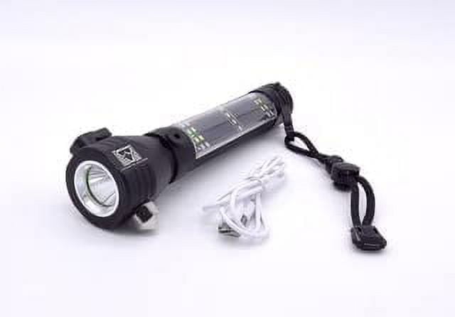 US Survival Solutions Solar Flashlight - 1W Super Bright LED | 80 Lumen Bulbs | Far Range 100,000 Hrs LED Life | Waterproof, Dust Proof for Wild, Travel, Gifts