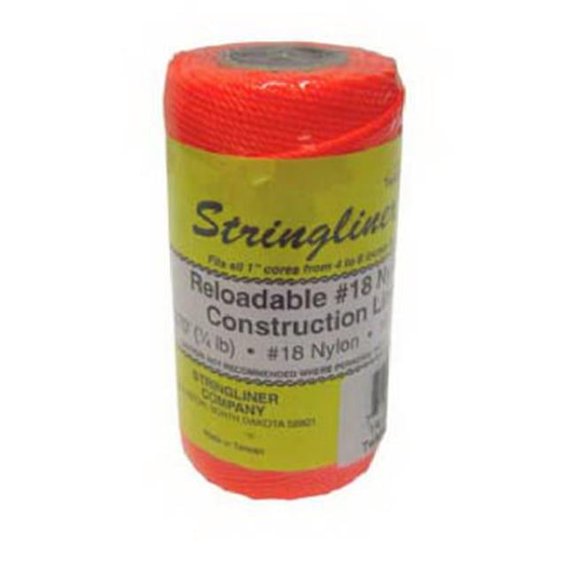 US Tape 35106 Nylon Twisted Construction Line Roll- Fluorescent Orange - 270 ft.